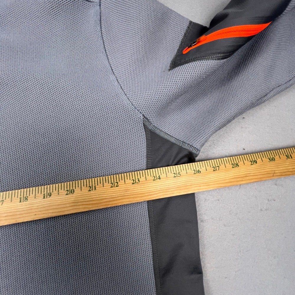 Under Armour Quarter Zip Pullover Mens 2XL Grey Orange Athletic Fleece Gym Top - Picture 4 of 15